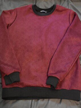 Vintage Gucci Maroon GG Soft Sweatshirt Size Small - made in Italy